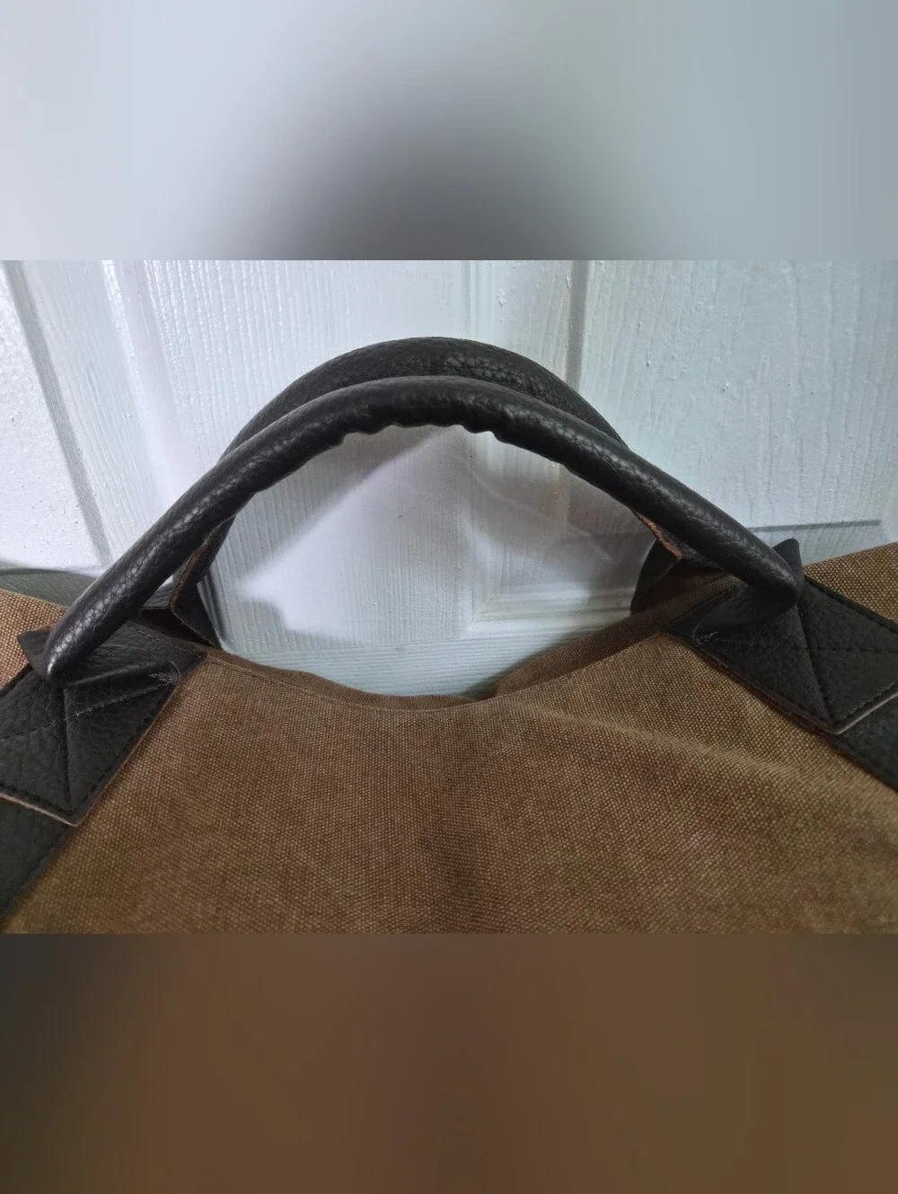 Modern+Chic Kinsley Canvas Hobo Bag Tote Brown Coffee Crossbody